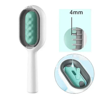 Tiktokshopspringglowup Hair Grooming Brush - Animal Brush Hair Remover Pets Comb for Cat Dog Hamster Double Sided Brush Removes Pet Hairs Grooming Cleaner Massage Combing Self-Cleaning Steamy