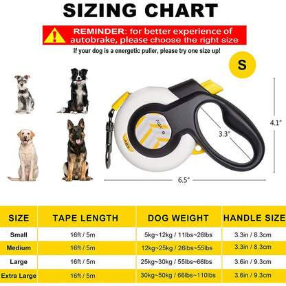 Fida Dog Leash, Autobrake Retractable Patented Design for Dog Pulling, 16 Ft Heavy Duty No Pull Pet Walking Leash for Large Medium Dogs. Tangle Free, One‑Hand Control, Soft Grip#Summervibes #Petlovers