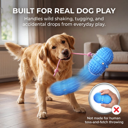 Interactive Automatic Rolling Dog Toy with Dual Motors, Voice Recording, and Rechargeable Features - Water Resistant Pet Toy for Indoor Play and Boredom Relief for Small to Medium Dogs