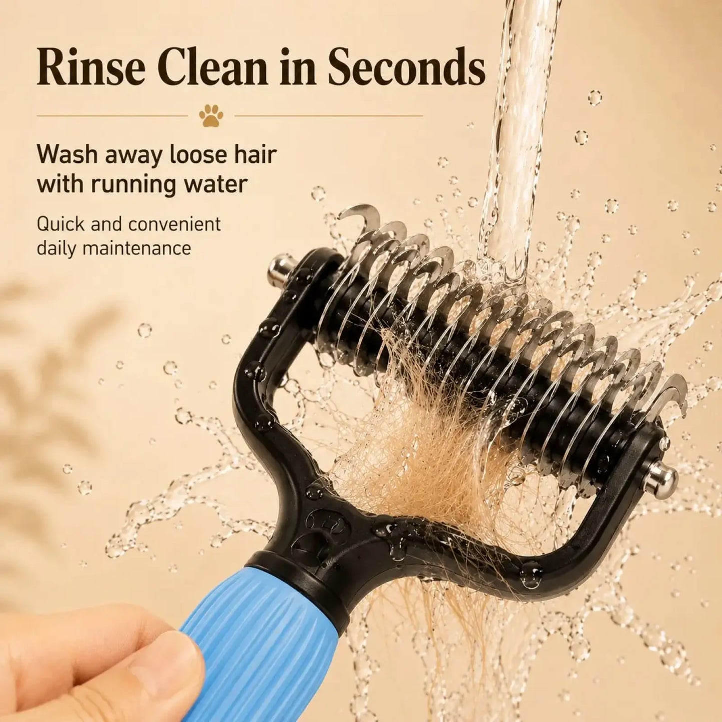 Professional Stainless Steel Pet Detangling Comb for Dogs and Cats - Effective Grooming Tool for Loose Hair, Mats, Tangles, Shedding, and Daily Coat Maintenance