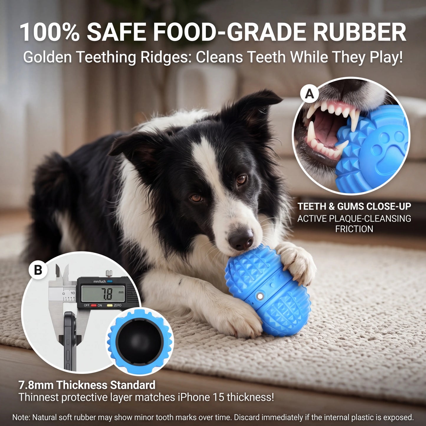 Interactive Automatic Rolling Dog Toy with Dual Motors, Voice Recording, and Rechargeable Features - Water Resistant Pet Toy for Indoor Play and Boredom Relief for Small to Medium Dogs