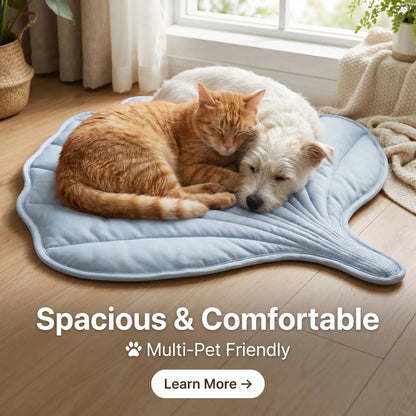 Nuzzlebox Eco-Friendly Gel-Free Cooling Pet Bed Mat - Durable, Portable, and Machine Washable Summer Solution for Cats and Small Dogs (34" x 36") Ideal for Outdoor Use