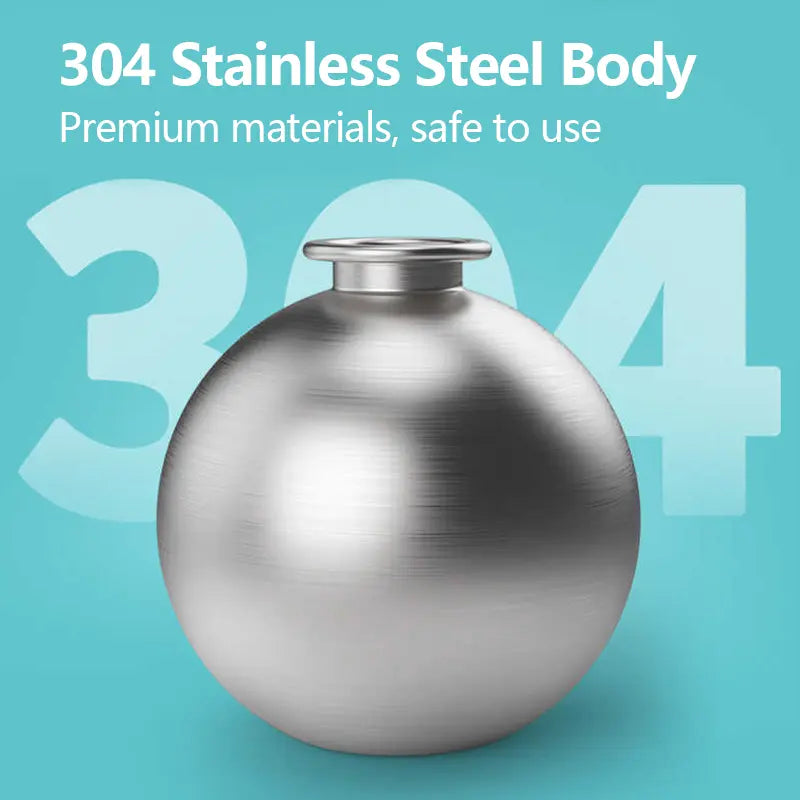 Ihubei 304 Stainless Steel Pet Water Bottle with Silicone Foldable Bowl - Stylish Hydration Dispenser for Dogs and Cats, Ideal for Travel and Outdoor Activities, 285ml