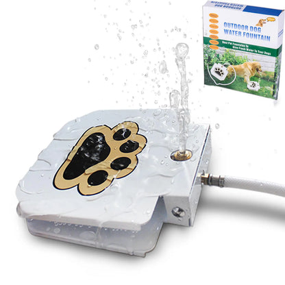 Outdoor Dog Water Fountain - Upgraded Large Dog Sprinkler Drinking Water Dispenser with Stainless Steel Hose for Fresh Water Access, Durable and User-Friendly Design
