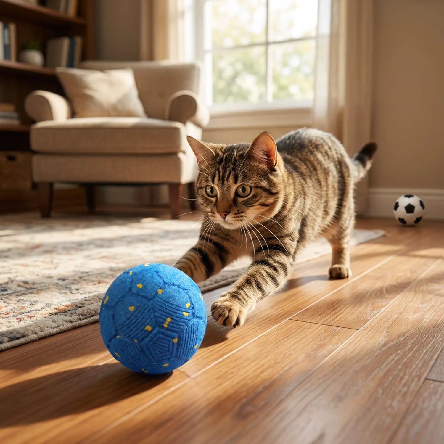 Sovelivee Interactive Dog Chew Toy Ball - 2026 Soccer Fest Edition Self-Moving Interactive Moving Ball, USB Rechargeable, Durable, Squeaky, for Dogs (Guards Fun When You'Re Away), Chew Toy Balls, Self-Moving Balls