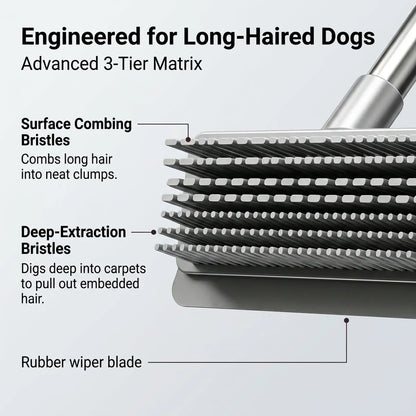 Pet Hair Removal Broom and Hair-Resistant Floor Scrubber for Household Use