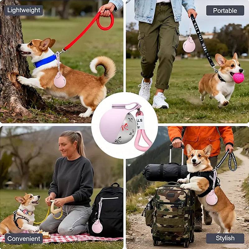 Ihubei 304 Stainless Steel Pet Water Bottle with Silicone Foldable Bowl - Stylish Hydration Dispenser for Dogs and Cats, Ideal for Travel and Outdoor Activities, 285ml